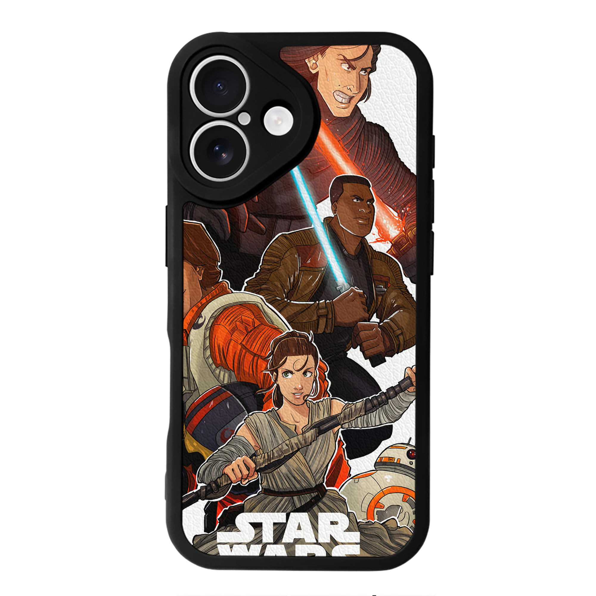 （画像用） スター・ウォーズ Star Wars 【iPhone 16シリーズ対応】シリコンスマホケース（レザー調） 材質：シリコン